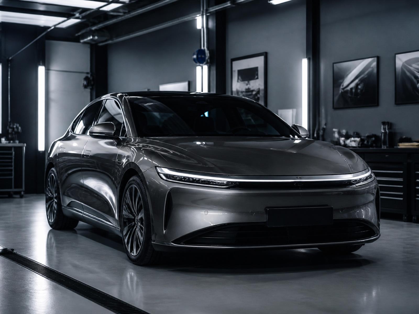 Véhicule électrique premium en cours de finition dans l'atelier de la Carrosserie du Palais à Genève